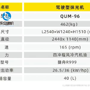 駕駛型抹光機QUM-96